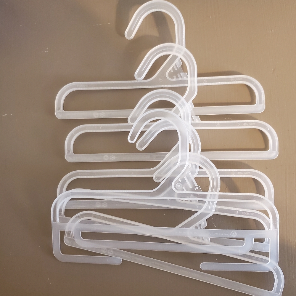 Six small hangers for scarves, ties, leggings, other small clothing, accessories